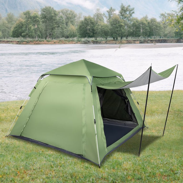 All-Weather 4-Person Waterproof Camping Tent for Family