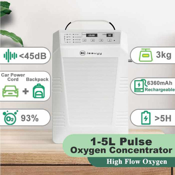 1 - 5L/min Portable Oxygen Concentrator with Air Purifier - Aroflit