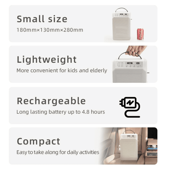 1 - 5L/min Portable Oxygen Concentrator with Air Purifier - Aroflit