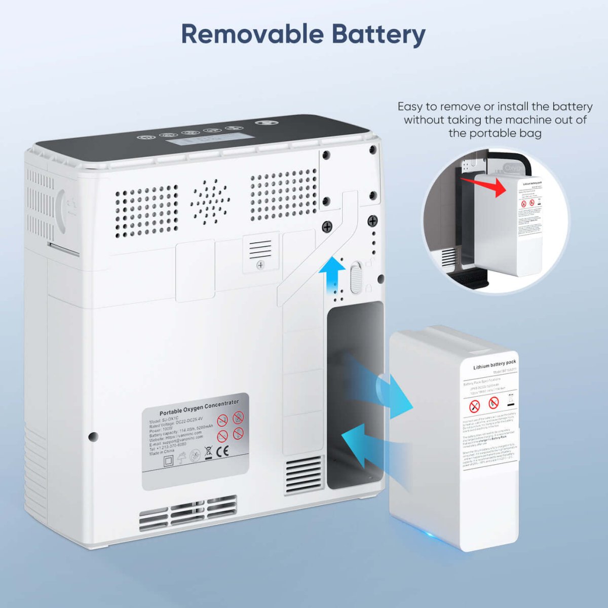 Aroflit NT-06 removable rechargeable battery