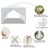 10' by 30' Portable White Party Canopy Tent - Waterproof & Easy Setup - Aroflit
