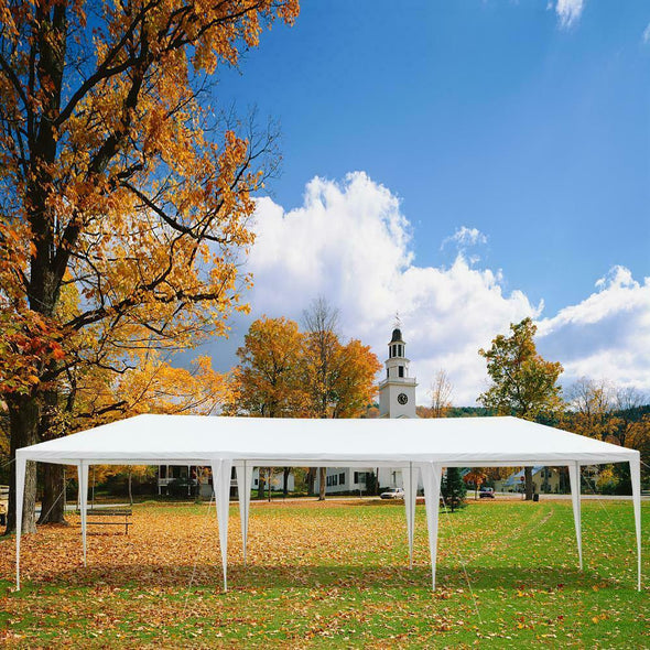 10' by 30' Portable White Party Canopy Tent - Waterproof & Easy Setup - Aroflit