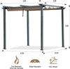 10’ x 10’ Retractable Outdoor Pergola with Weatherproof Canopy - Aroflit