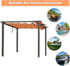 10’ x 10’ Retractable Outdoor Pergola with Weatherproof Canopy - Aroflit