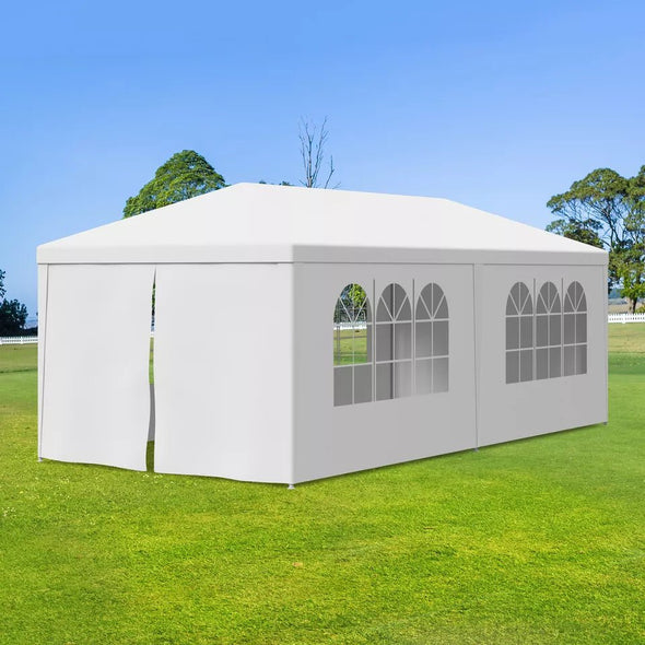 10 x 20' Outdoor Gazebo Party Tent with 6 Side Walls, UV - Resistant - Aroflit