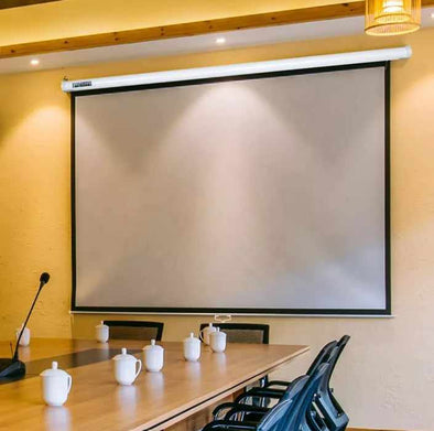 100" Pull Down Indoor Portable Projector Movie Screen - Aroflit