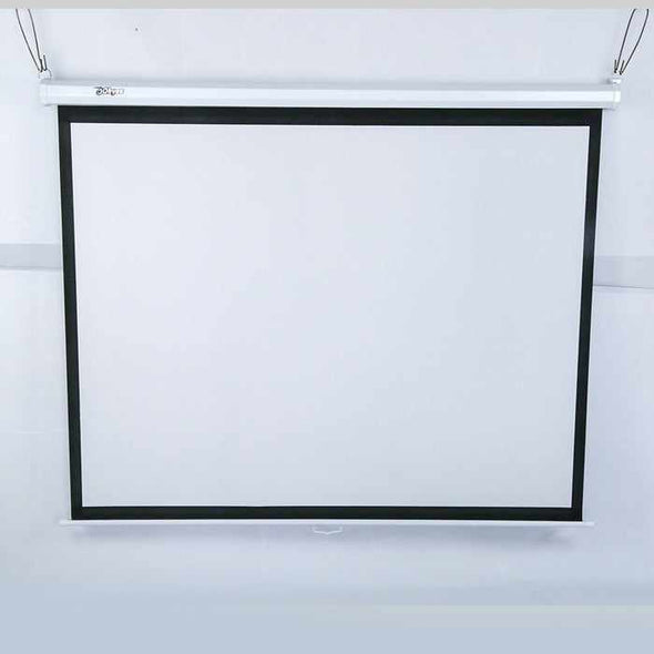 100" Pull Down Indoor Portable Projector Movie Screen - Aroflit