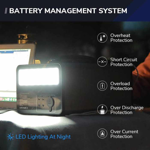 1000W Portable Power Bank Station 270000mAh Solar Generator