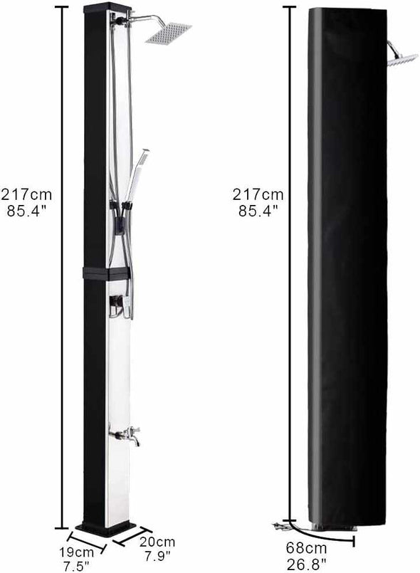10.6 Gallon Outdoor Freestanding Pool Solar Shower - Aroflit