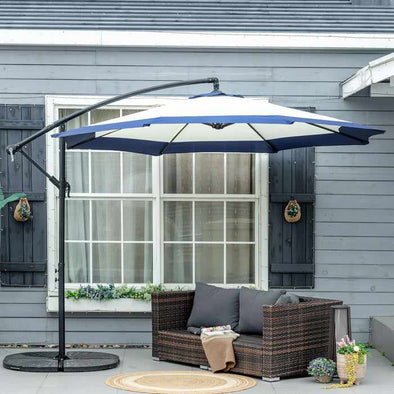 10FT Outdoor White Patio Table Umbrella-Aroflit