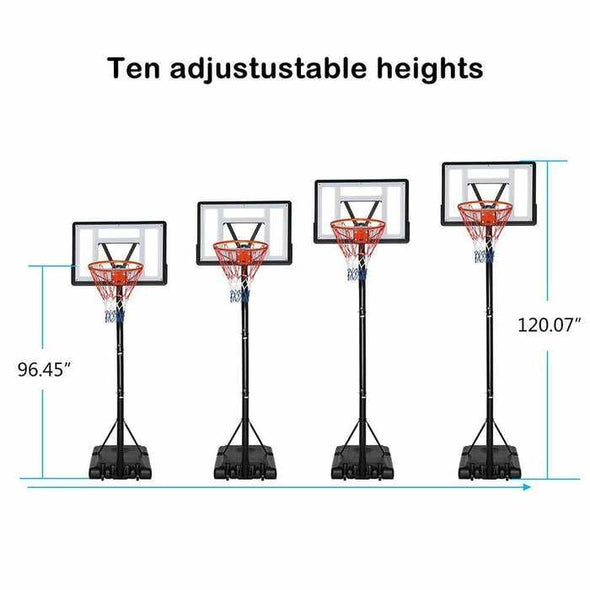 10ft Outdoor Portable Adjustable Basketball Goal Hoop - Aroflit