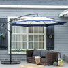 10FT Outdoor White Patio Table Umbrella - Aroflit