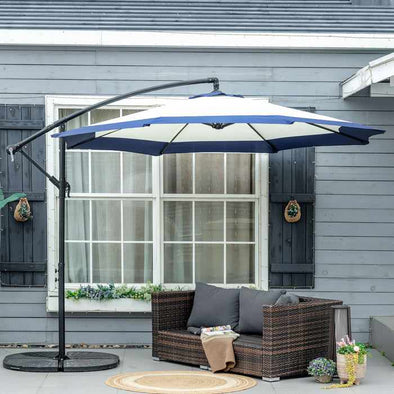 10FT Outdoor White Patio Table Umbrella - Aroflit