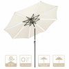 10FT Outdoor White Patio Table Umbrella With LED Lights - Aroflit