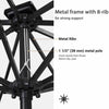 10FT Outdoor White Patio Table Umbrella With LED Lights - Aroflit