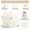 10FT Outdoor White Patio Table Umbrella With LED Lights - Aroflit