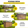 10x10' Hardtop Patio Gazebo – Aluminum Frame w/ Curtains & Mesh - Aroflit