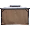 10x10' Hardtop Patio Gazebo – Aluminum Frame w/ Curtains & Mesh - Aroflit