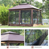 10x10 Portable Garden Backyard Pop - Up Covered Gazebo - Aroflit