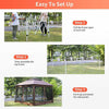 10x10 Portable Garden Backyard Pop - Up Covered Gazebo - Aroflit