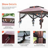 10x10 Portable Garden Backyard Pop - Up Covered Gazebo - Aroflit