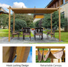 10'x13' Retractable Wall - Mounted Pergola with Adjustable Canopy - Aroflit