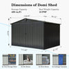 10'x8' Metal Storage Shed – Spacious, Lockable, Durable Outdoor Solution - Aroflit