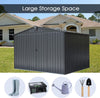 10'x8' Metal Storage Shed – Spacious, Lockable, Durable Outdoor Solution - Aroflit