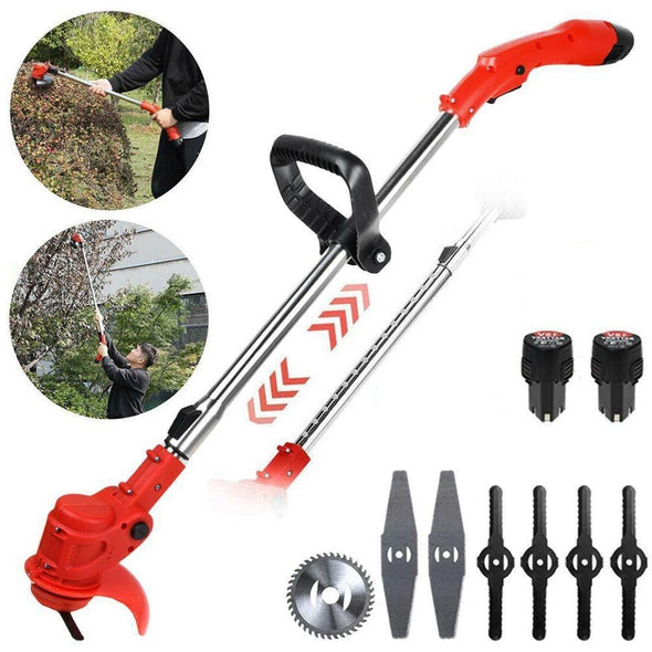Powerful Cordless Weed Eater, Lightweight Electric Grass Trimmer