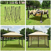 11x11ft Pop - Up Gazebo Tent with Mesh Sidewalls for Outdoor Protection - Aroflit
