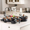 12 - Piece Granite Non - Stick Pots and Pans Set, Versatile Cookware - Aroflit