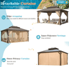 12' x 14' Hardtop Gazebo – Rustproof Aluminum Frame, Double Roof - Aroflit