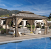 12' x 14' Hardtop Gazebo – Rustproof Aluminum Frame, Double Roof - Aroflit