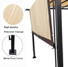 12x9 Ft Retractable Steel Pergola with Canopy for Patio or Outdoor Shade - Aroflit
