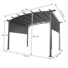 12x9 Ft Retractable Steel Pergola with Canopy for Patio or Outdoor Shade - Aroflit