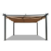 13x10 Ft Aluminum Pergola with Retractable Canopy for Outdoor Shade - Aroflit