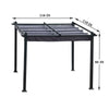 13x10 Ft Aluminum Pergola with Retractable Canopy for Outdoor Shade - Aroflit