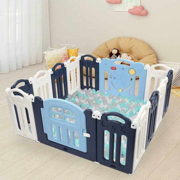 14 Panels Portable Baby Playpen Yards-Aroflit