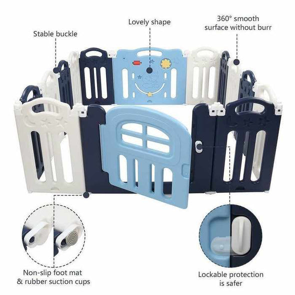 14 Panels Portable Baby Playpen Yards - Aroflit