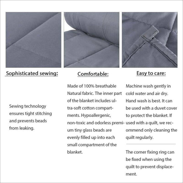 15 lbs Breathable Weighted Blanket for Stress Relief & Better Sleep - Aroflit