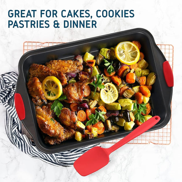 15 - Piece Nonstick Ceramic Bakeware Set with Silicone Handles - Aroflit