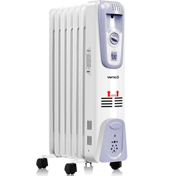 1500W Oil Filled Radiator Heater, Energy Efficient and Portable - Aroflit