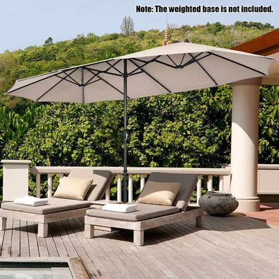 15FT Large Outdoor Patio Beach Umbrella-Aroflit