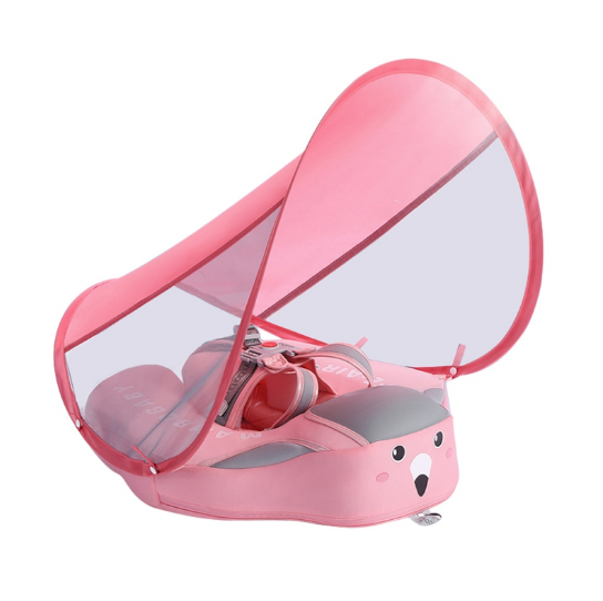 Infant & Toddler Safety Pool Floater with Sunshade, Non-Inflatable