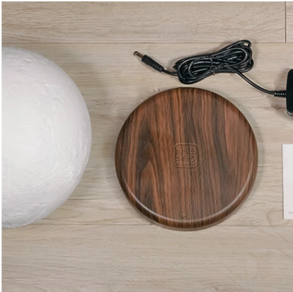 Magnetic Levitating Moon Lamp, Floating LED Light with 3D Design
