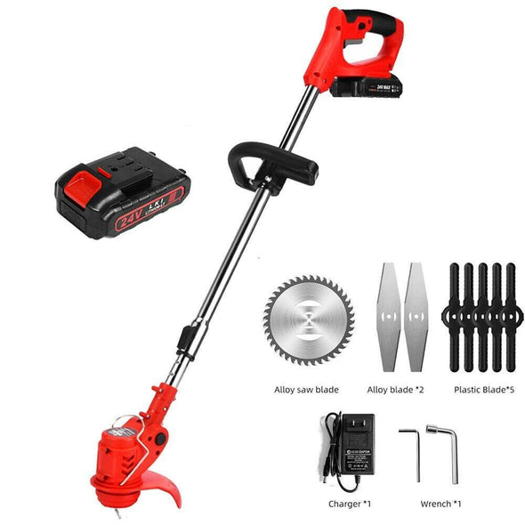 Powerful Cordless Weed Eater, Lightweight Electric Grass Trimmer