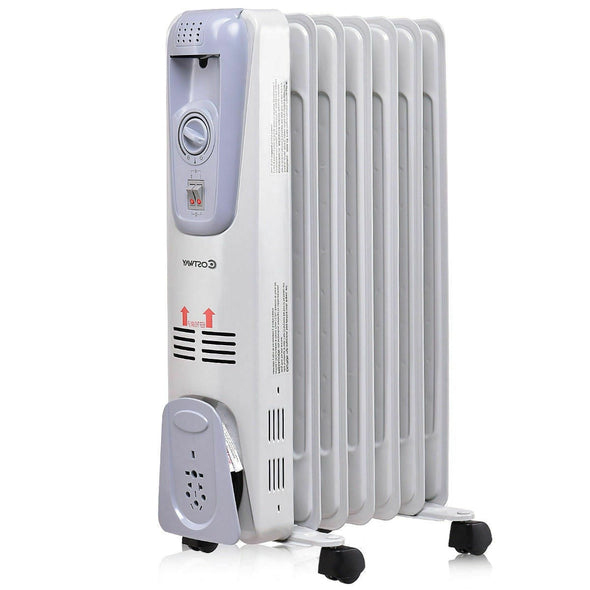 1500W Oil Filled Radiator Heater, Energy Efficient and Portable