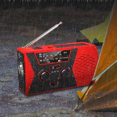 Solar Powered Emergency Hand Crank Weather Alert Radio with 2000mAh