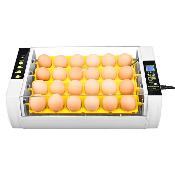 Digital 24 Slot Chicken & Quail Egg Incubator with Automatic Turner