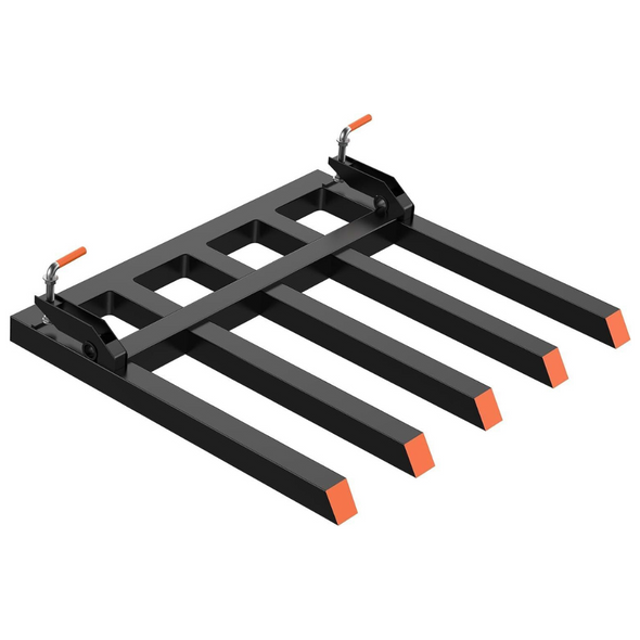 Heavy Duty Skid Steer Loader Fork Attachment - 2500 lbs Capacity